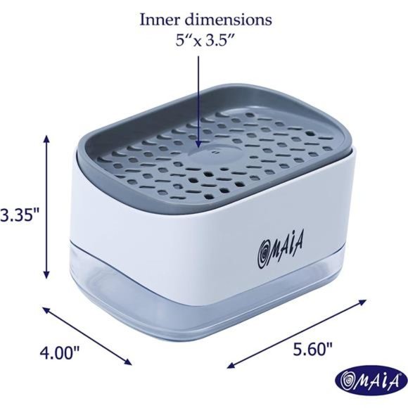 2-in-1 Kitchen Soap Dispenser with Sponge Holder - dishwashing Liquid Dispenser - Picture 5 of 6